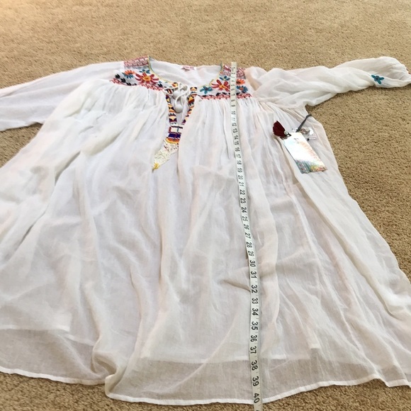NWT! JOHNNY WAS was OS beaded aster tunic - Picture 9 of 10